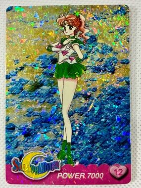 Vintage Holographic Sailor Moon Meiji Trading Card #12